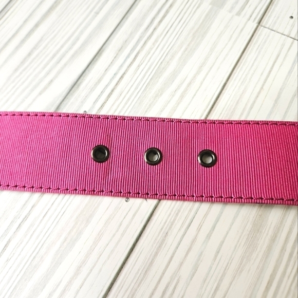 Yves Saint Laurent Rive Gauche Woven Cinch Waist Belt in Pink Size 28 - Picture 7 of 9